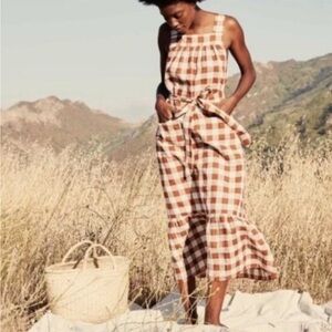 DOEN Eve Dress in Nutmeg Plaid